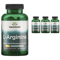 스완슨 L-아르기닌 850mg 캡슐, 90개입, 4개