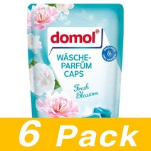 도몰 세탁 향수 캡 섬유유연제 캡슐 프레시 블라썸 15입 Domol Fresh Blossom 75Ml 6개