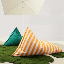 야외 빈백 소파 콩주머니 마약 쇼파 비치 해변 쿠션, 파란색 줄무늬  115x150 방수