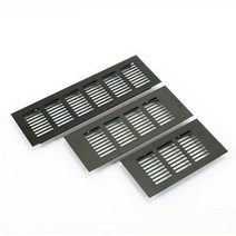 환풍기 멀티 사이즈 블랙 환기 그릴 알루미늄 직사각형 캐비닛 옷장 방수 에어 벤트 커버 100mm, [05] 100X300mm