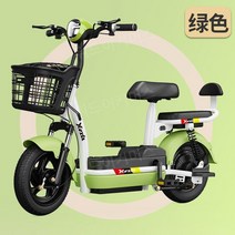 전기자전거 전동 스쿠터 출퇴근 등하원 자토바이 2인승, 14A 65km 그린