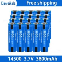 호환제품 배터리 팩 14500 배터리 3.7V AA 3800mah 리튬 이온 용접 포함 전동 칫솔 면도기 이발사용 충, 06 20pcs
