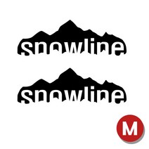 캠핑 데칼 스티커 039. 스노우라인 Snowline, M검정