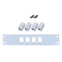 4포트 스트레이트 CAT6 패치 패널 RJ45 네트워크 케이블 어댑터 키스톤 잭 이더넷 분배 프레임 UTP 19in