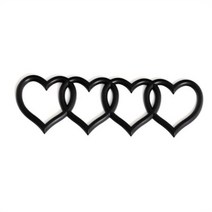 아우디 자동차 러브 하트 로고 후면 트렁크 테일 라벨 배지 엠블럼 데칼 스티커 아우디 A4 A3 A5 A6 B8 B7, 02 Matte Black