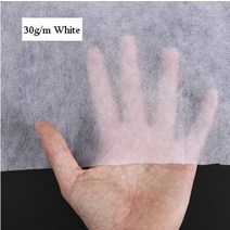 실크심지 양면 가방 의류 접착심지 5 미터몫(5.4 야드) 경량 부직포 모자 심지, 30