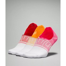 미국 룰루레몬 LULULEMON 182482 남성용 파워 스트라이드 노쇼 양말 액티브 그립 3팩 멀티 컬러 - 립글로스/핫 히트/망고 드림