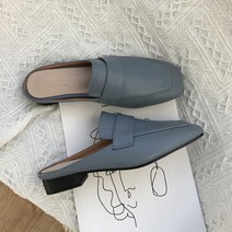 여자 블로퍼뮬 구두 편한 캐주얼 데일리 슈즈 스타일 화 예쁜 중년 용 오피스룩 슈즈 구두뮬 봄신발