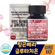 블루바이오 핀란드 링곤베리주스분말 유산균 건조효모 글루타치온 필수 아미노산 고농축 베타글루칸 비오틴 유산균 링곤배리 앵게비타 gsh HACCP 식약처 인증 정타입 90정X3통, 3개