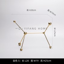 심플인테리어디자인 까맣게 잊다 현대 기하학무니 스퀘어 금속 소프트 웨어 수반 모델하우스 책상테이블 궤 2601376308, 골드 5
