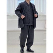 [남성전통한복] 백제의 겨울용 마고자 3피스 코트 두루마기 남성 개량 한복 생활한복 남자 승복 절복 법복