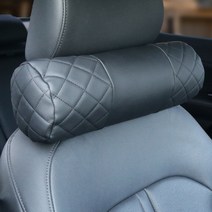 모닝JA 차량 원형 목쿠션 간편설치 피노 헤드레스트, 1p, 블랙