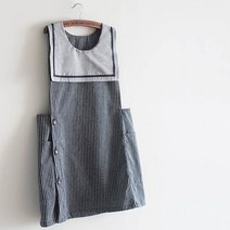 그레이 세라 옆버튼 앞치마 원피스형 단체 어린이집