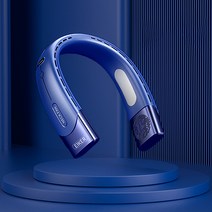 EIKER 쿨패드 넥밴드 목걸이 휴대용 캠핑 선풍기 4000mAh, 네이비