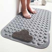 마벨인홈 안전제일 욕실 미끄럼방지 발매트 대형, 그레이, 1개