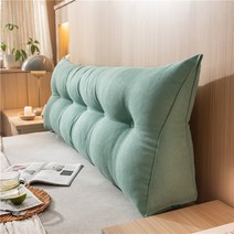 침대 머리 쿠션 삼각 더블 소파 라지 등받이 다다미 침대 소프트백 기숙사 침실 침대 침대 침대 베개 탈부착 세탁 가능, 레이크블루앤디컬렉션캐시미어원단, 100*20*50길이*폭*높이