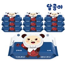 달곰이 알콜프리 티슈 항균 99.9% 아기물티슈 손세정 캡 10팩, 손세정 캡형 10팩