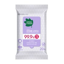 그린핑거 유아용품 휴대용 소독티슈 20매, 2개
