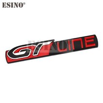 자동차 오토바이 엠블럼 스티커 호환 자동차 스타일링 GT 라인 3D 금속 크롬 아연 합금 엠블럼 배지 바디, 02 Adhesive Badge  2