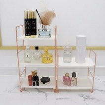 2단 3단 철제 화장품 정리 화장대 선반_로즈골드 욕실 소품, 3단 철제 선반_로즈골드 EP-0621