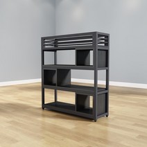 공간분리 가벽 원룸 분할 파티션 낮은 셀프 침대 알파룸 안방 주방 우드 식당 카페, 올 블랙  100x30x120