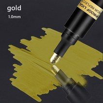 마카펜 미술수업 교재 액체 반사 크롬 미러 마커 펜 DIY 페인트 금속 공예 금 은 구리 학생 미술 용품, 08 1.0mm-gold