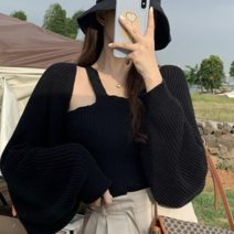 디아더컬러 여성용 가을 데일리 크롭 볼레로 가디건