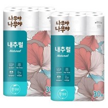 나무야나무야 내추럴 화장지 3겹 27m 30롤x2팩 총60롤, 상세페이지 참조