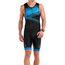 철인3종 경기복 트라이애슬론 철인 자전거복 슬라브 트라이슈트, A. 블랙과 블루 컬러 매칭