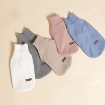 디그니티독 완벽한 데일리룩 명품 핸드메이드 강아지옷 스펀지 넥 티셔츠, 그레이