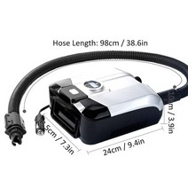 패들보드 스탠드업보드 sup 1620 psi 듀얼 스테이지 전기 공기 펌프 12v 110w 풍선 sup 용 지능형 풍선 펌프 서핑, 15psi 회색 1, 협력사