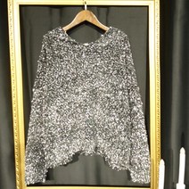 반짝이 니트 글리터 스웨터 금사 날개 모헤어