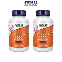 나우푸드 프로폴리스 1500 5:1 추출물 100 베지캡슐 X2병, 1개, 기본