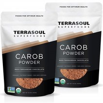 Terrasoul 테라솔슈퍼푸드 캐럽 파우더 Carob Powder 454g 2팩, 2개