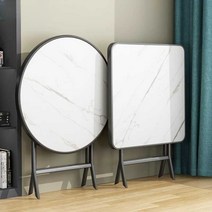 접이식 원탁 식탁테이블 카페 거실 주방 식탁 탁자, 캐주얼나무원탁100흰색대리석패턴