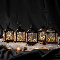 크리스마스 직사각 랜턴 워터볼 5Type, 2113-2 눈사람