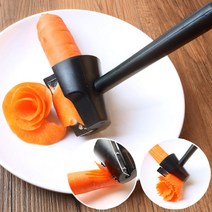 야채 조각 커터기 꽃 장식 만들기 도구 야채 샐러드 롤 슬라이서 물결 제작 요리 주방 야채칼, 단일사이즈, A.핸들형