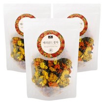 [설날 특가] 제주 무농약 수제 메리골드 꽃차 마리골드 꽃송이 파우치형 40g, 3개