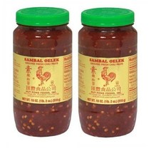 후이퐁 Huy Fong Sambal Oelek Ground Fresh Chili Paste 삼발 올렉 그라운드 후레쉬 칠리 페이스트 18oz(510g) 2팩, 1개, 1ml