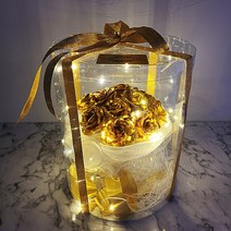 Art홀릭 금 장미 꽃 다발 배달 40대 50대 엄마 아빠 생신 생일 선물 아내 와이프 부모님 결혼 기념일 선물 여자 친구 100일 1주년 첫 생일선물 20대여자생일선물, 10. (금) 12송이 꽃다발+원통케이스