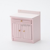 화목난로테이블 장작테이블 육각화로 캠핑 사이드 테이블 쿨러스탠드 미니어처 하우스 가구 주방 완구 인형, 04 Pink cooking table