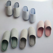 남녀공용 모던 심플 실내용 거실 슬리퍼 스트라이프 실내화, 베이지