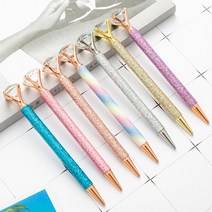 제이킨 보석펜 큐빅 다이아 보석 볼펜 다이아몬드, 로즈골드+리필심