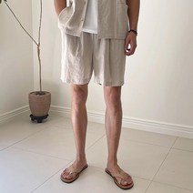 조군샵 멜히논 린넨 핀턱 반바지 P6381