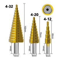 Binoax-스텝 드릴 비트 슬롯 브로칭 톱 드릴 세트 금속 목재 4-12/20/32mm 목재 커터 세트 3 6 8mm 톱 드, 06 3 Pcs