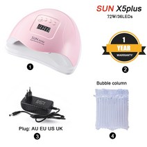 네일 드라이어 아트 케어 매니큐어 건조기 램프 전문 램프, 핑크-sunx5plus