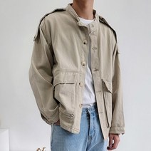 콘피아르 오버핏 코튼 하프 야상 자켓 TC0530NR