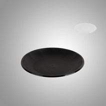 행복물류 사출용기 다회용기 다회용접시 다회용원형접시 bw250파이 200개, 검정