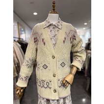 써스데이아일랜드 펀치카 자카드 롱 가디건(T218MCD238W)(1272319)