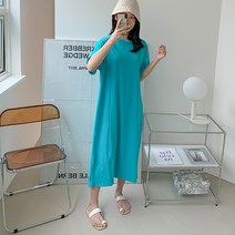 여성 어깨트임 루즈핏 롱원피스